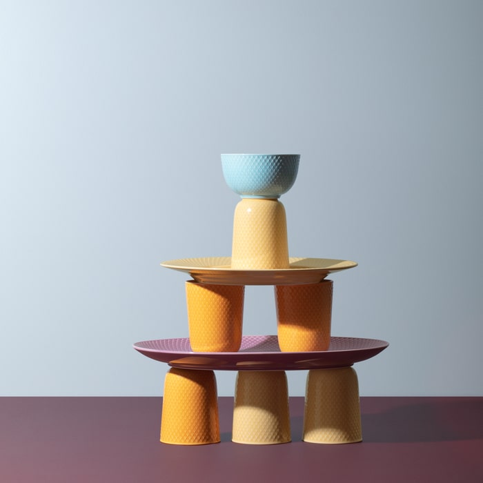Lyngby Porcelæn Rhombe Color Bowl, Ø: 4.3