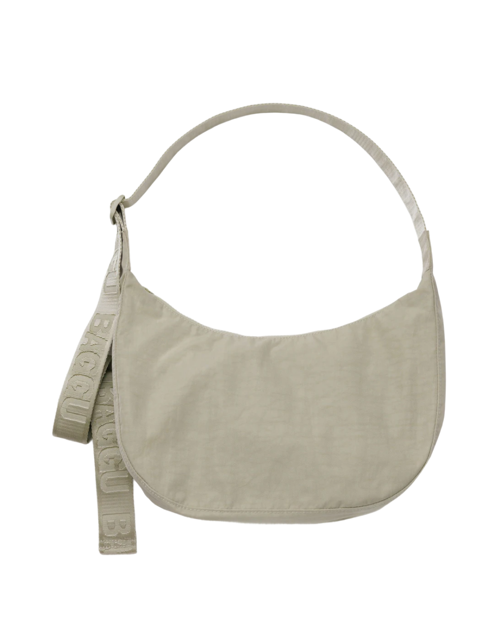 Medium Nylon Crescent Bag | Celadon