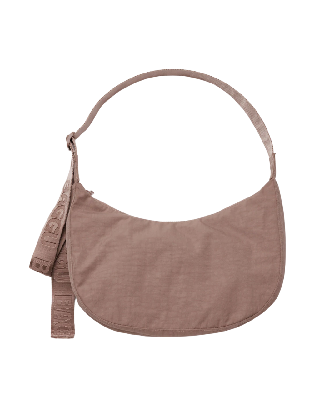 Medium Nylon Crescent Bag | Toasted Almond