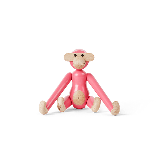 Kay Bojesen Monkey, Mini, Pink, H: 3.7"