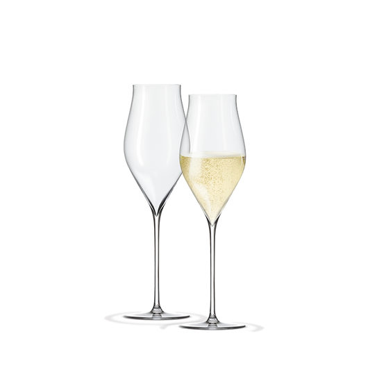 Holmegaard Notes Champagne Glass, Clear, 12.8 Oz, 2 Pcs.