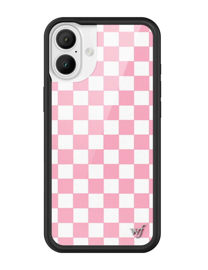 Wild Flower Checkers Pink iPhone Case