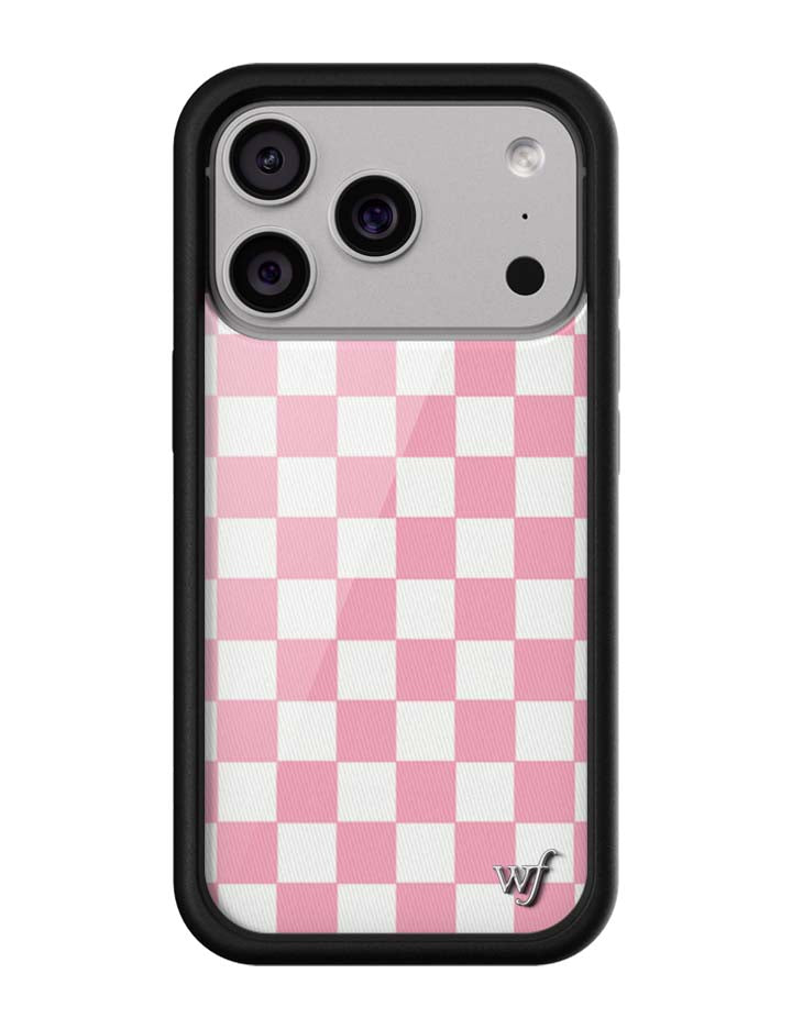 Wild Flower Checkers Pink iPhone Case