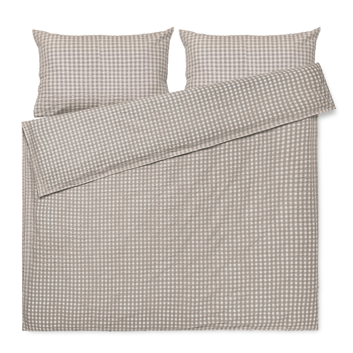 JUNA Bæk&Bølge Duvet Cover Set, Grey/Birch