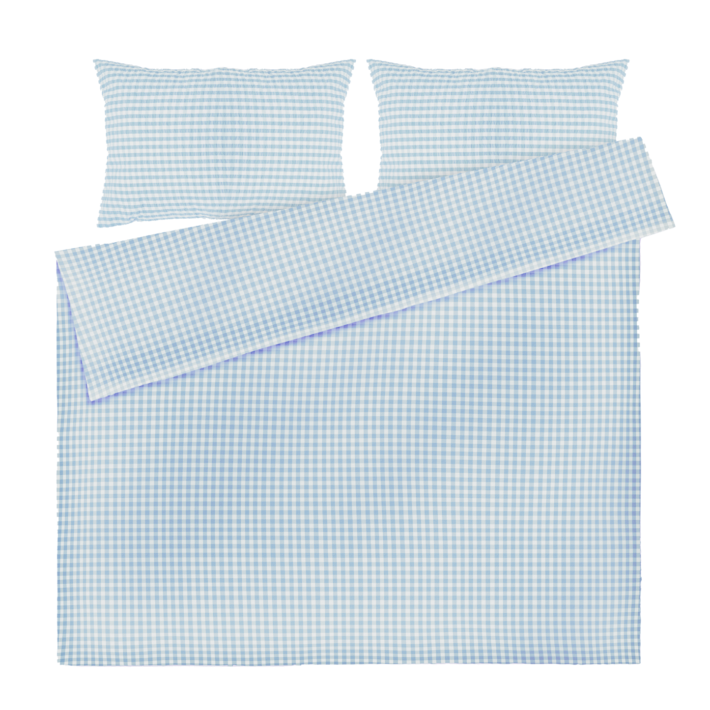JUNA Bæk&Bølge Duvet Cover Set, White/Light blue