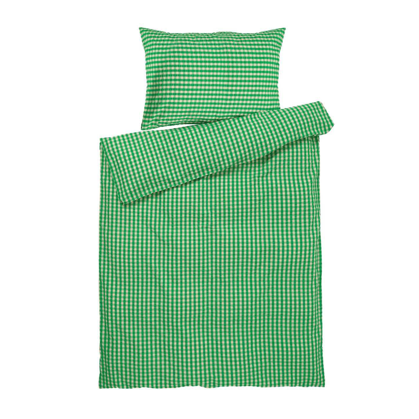 JUNA Bæk&Bølge Duvet Cover Set, Green/Sand