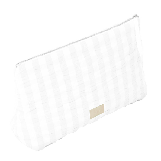 JUNA Karla Toiletry Bag, White/White