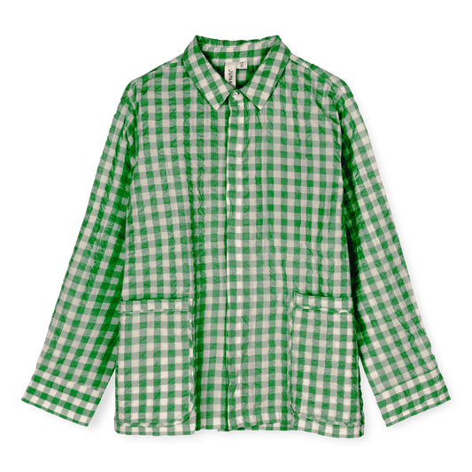 JUNA Bianca Lounge Shirt, Green/Sand