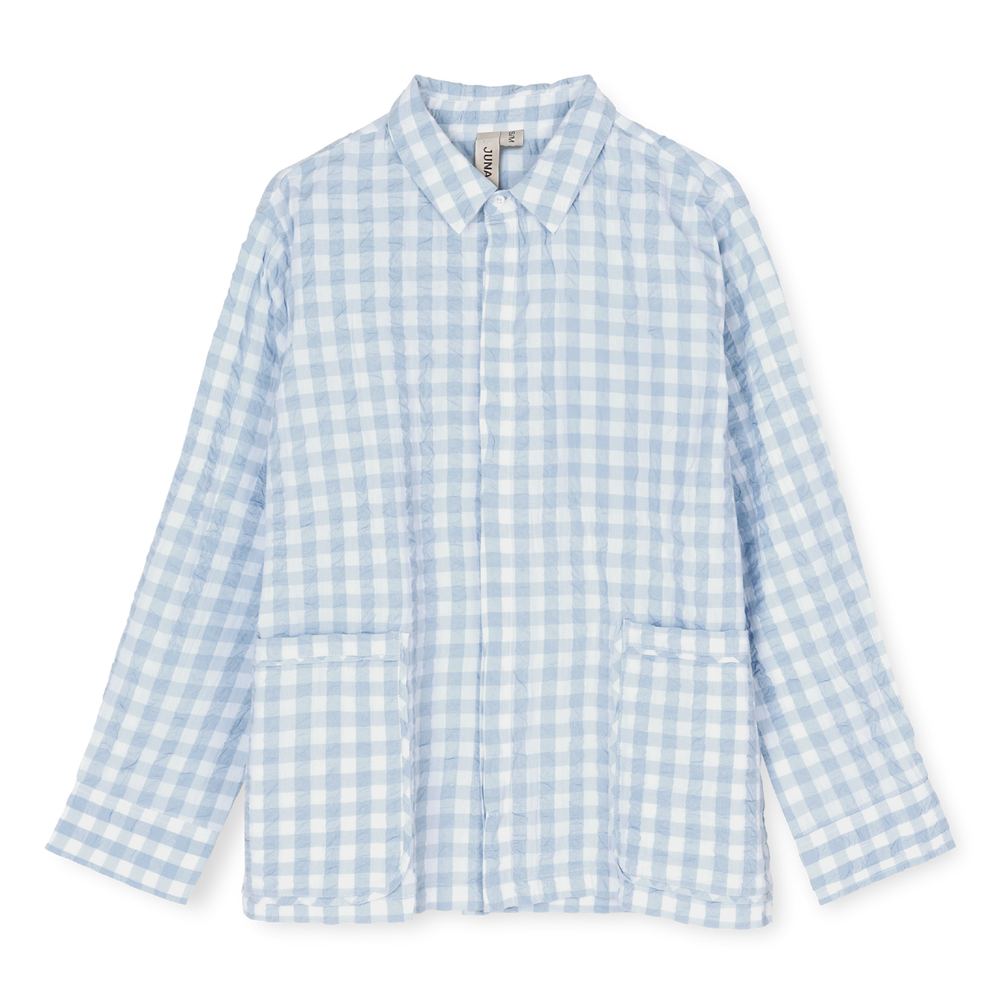 JUNA Bianca Lounge Shirt, White/Light Blue