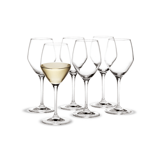 Holmegaard Perfection White Wine Glass, Clear, 10.8 Oz, 6 Pcs.