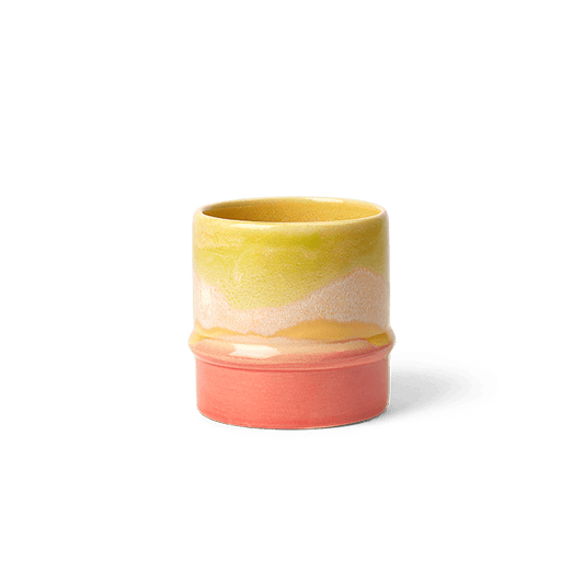 Kähler Poppery Mug, Yellow/Apple Green/Pink, 12.2 Oz
