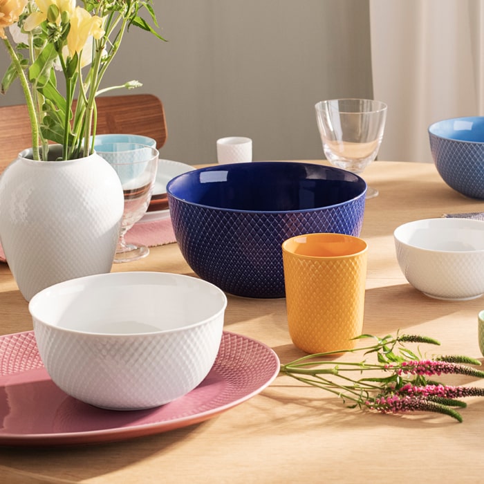 Lyngby Porcelæn Rhombe Bowl, White