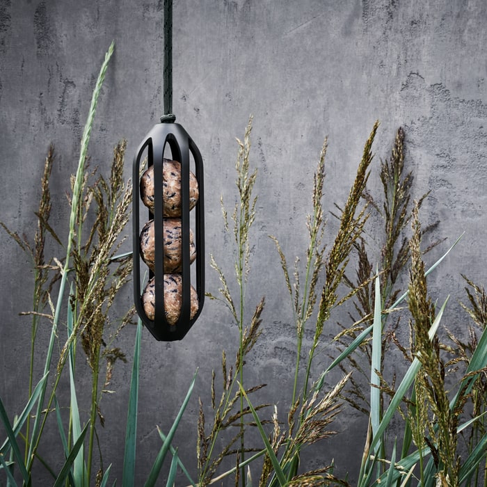 Rosendahl Recycled Birds Suet Ball Feeder Hanging H 7.9in green