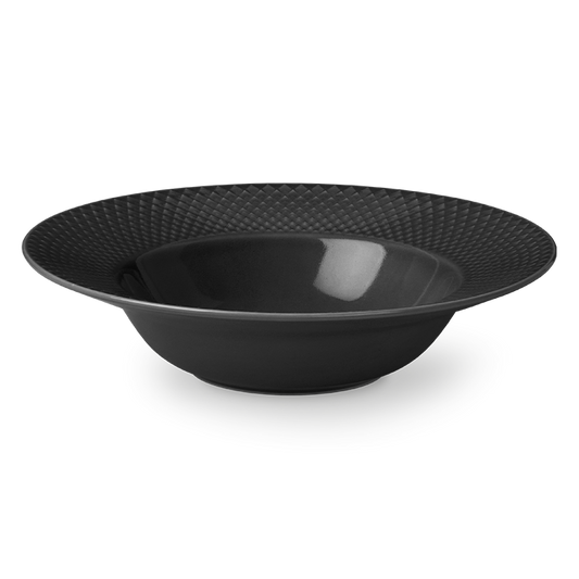 Lyngby Porcelæn Rhombe Earth Soup Bowl, Ø: 9.6"