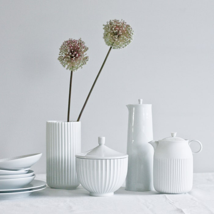 Lyngby Porcelæn Vase, White