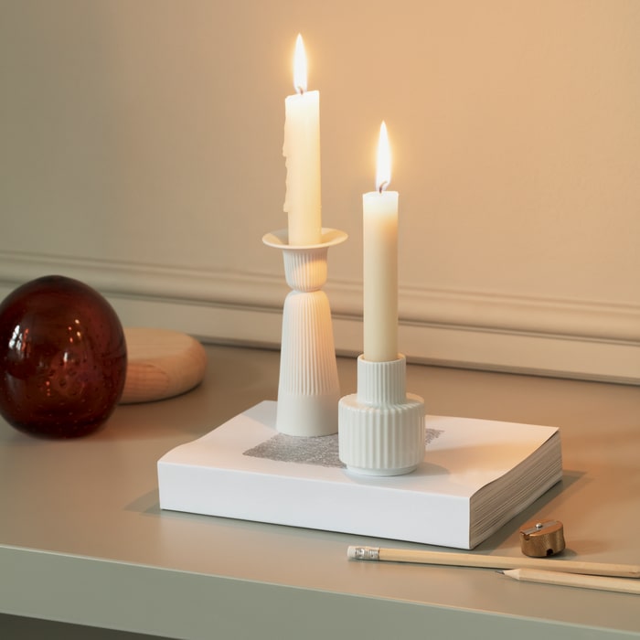 Lyngby Candleholder, White