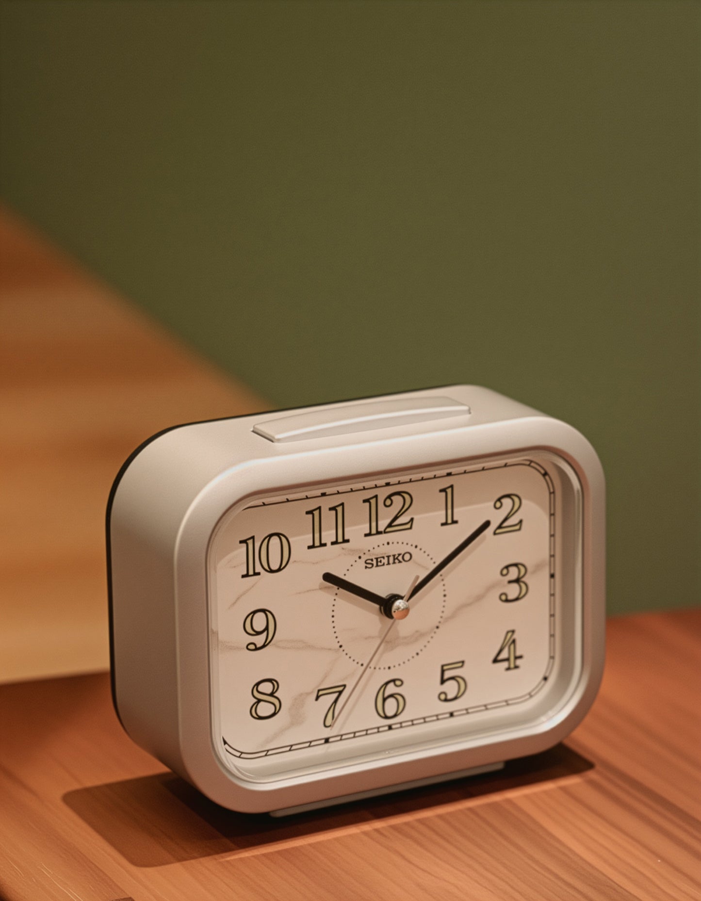 Seiko Kinzo Alarm Clock Silver
