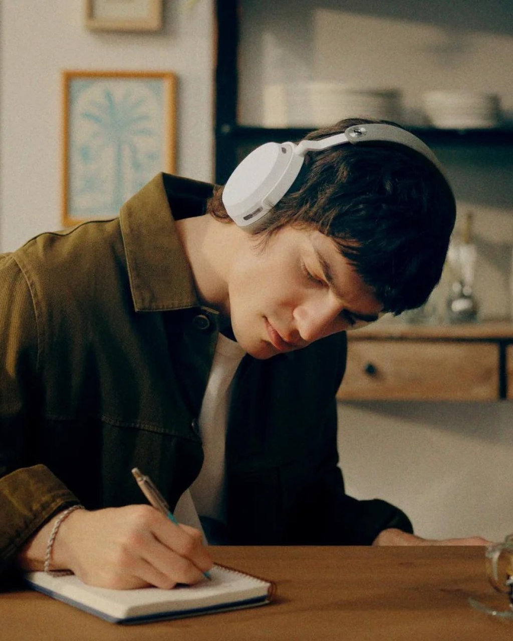 Sennheiser Momentum 5 Adaptive Noise-Cancelling Around-Ear Bluetooth Wireless Headphone | White