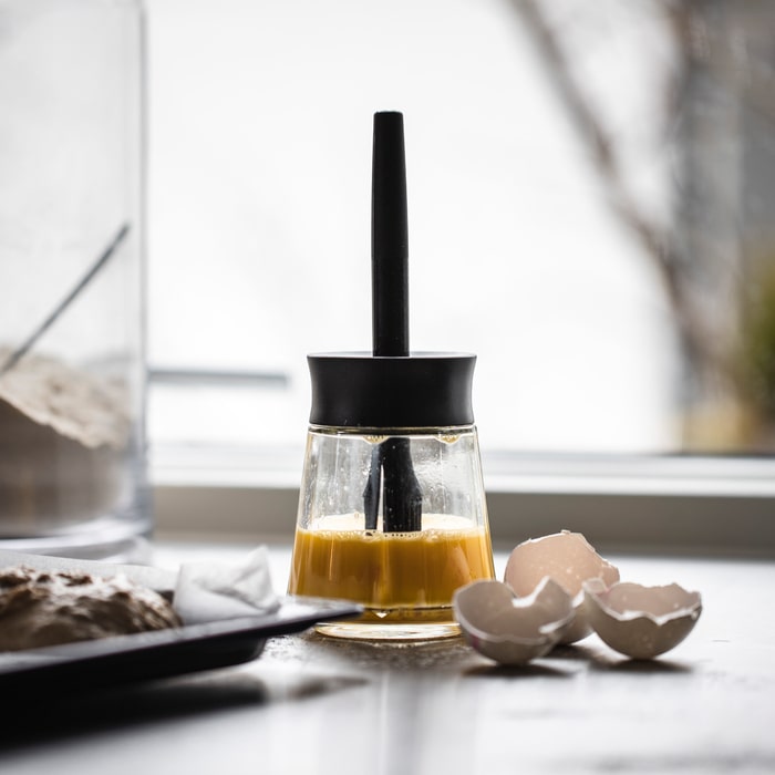 Rosendahl Grand Cru Marinade Glass With Brush, Black, H: 8.1"
