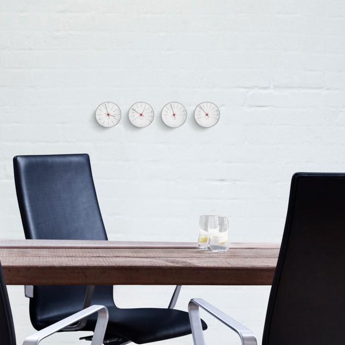 Arne Jacobsen Bankers Hygrometer, White, Ø: 4.7"