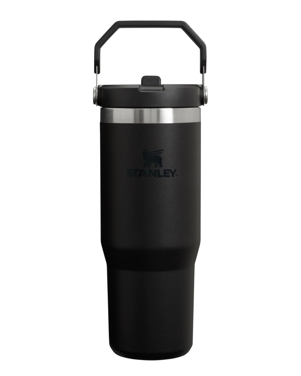 The IceFlow™ Flip Straw 2.0 Tumbler 30 oz | Black 2.0