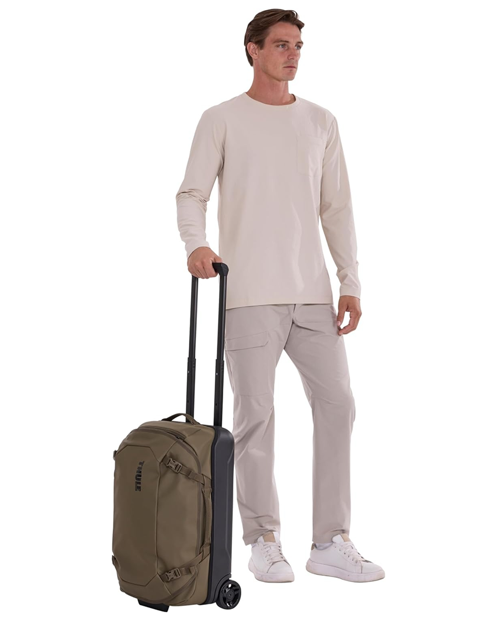 Thule Chasm Carry-On Wheeled Duffel Bag | 40L / Deep Khaki