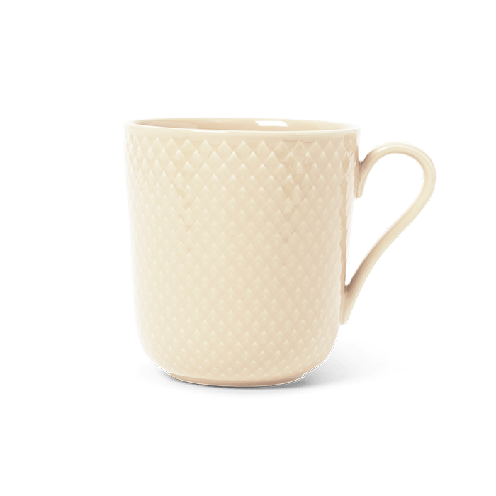 Lyngby Porcelæn Rhombe Earth Mug with Handle, 13.2 Oz