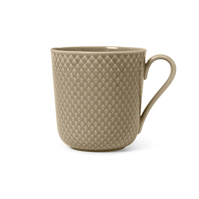 Lyngby Porcelæn Rhombe Earth Mug with Handle, 13.2 Oz