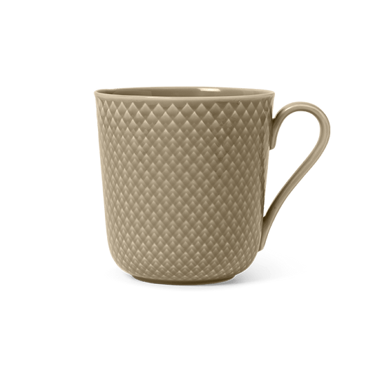 Lyngby Porcelæn Rhombe Earth Mug with Handle, 13.2 Oz