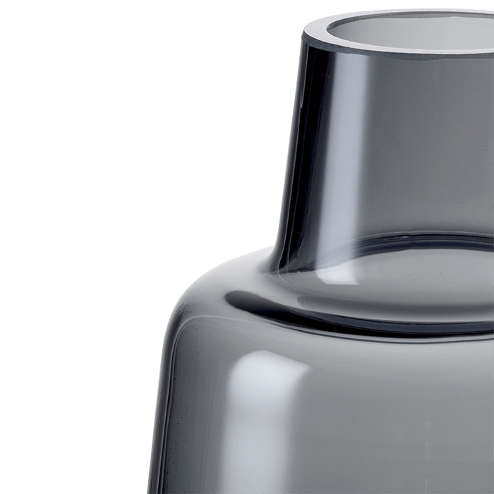 Holmegaard Flora Vase, Smoke, H: 4.7"