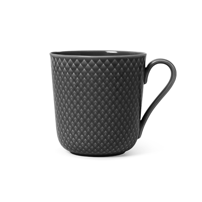 Lyngby Porcelæn Rhombe Earth Mug with Handle, 13.2 Oz