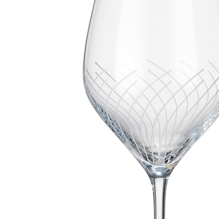Holmegaard Cabernet Lines White Wine Glass, Clear, 12.2 Oz, 2 Pcs.