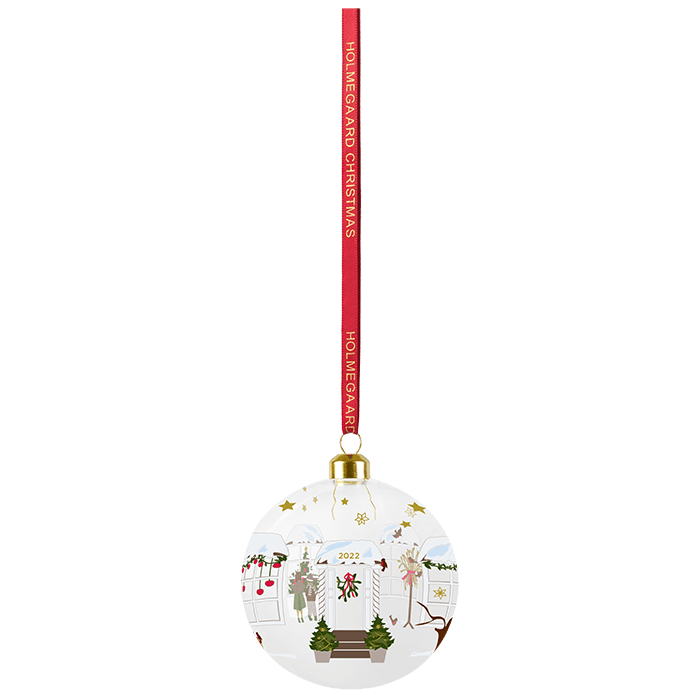Holmegaard Annual Christmas Bauble, Clear, Ø: 3.1"