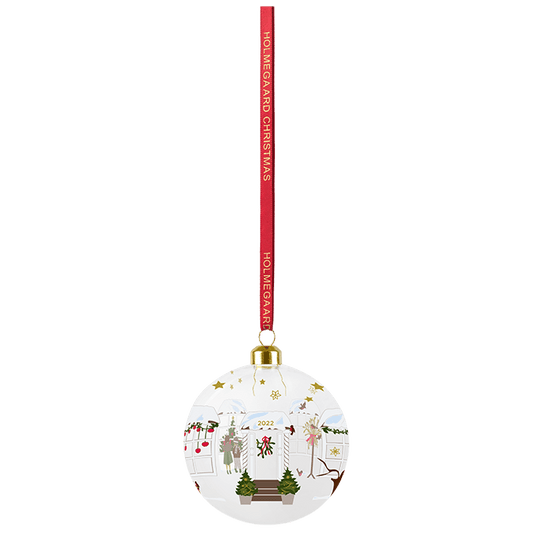 Holmegaard Annual Christmas Bauble, Clear, Ø: 3.1"