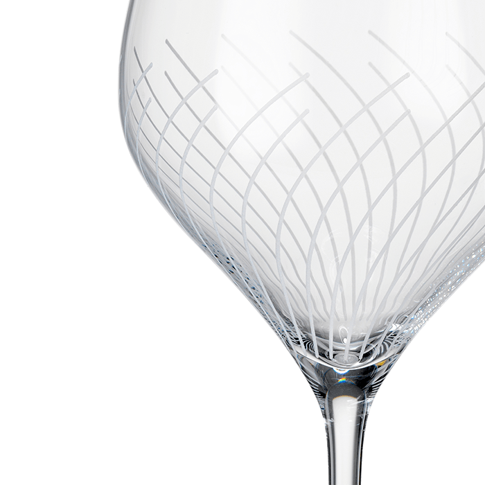 Holmegaard Cabernet Lines Red Wine Glass, Clear, 17.6 Oz, 2 Pcs.
