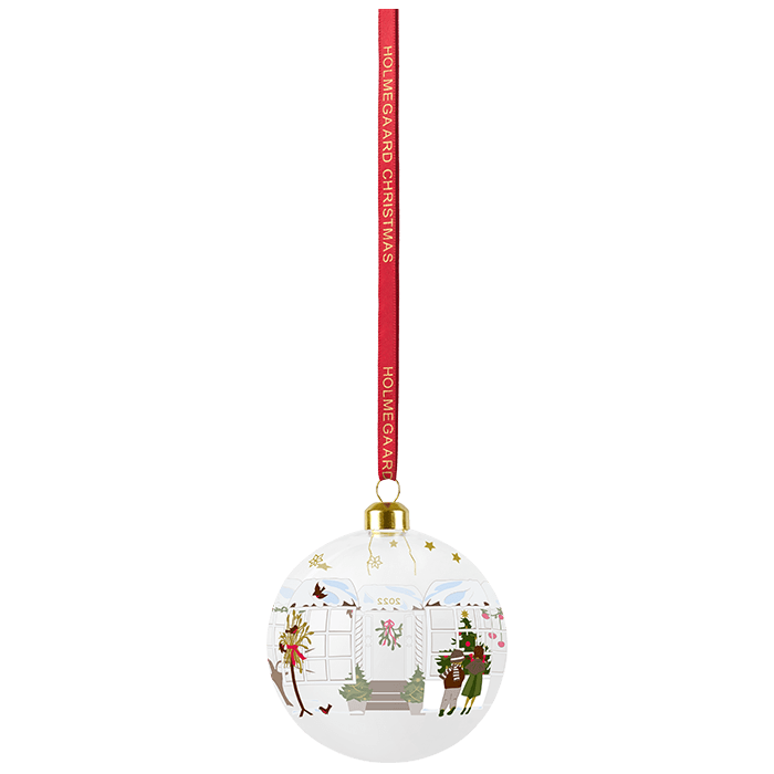 Holmegaard Annual Christmas Bauble, Clear, Ø: 3.1"