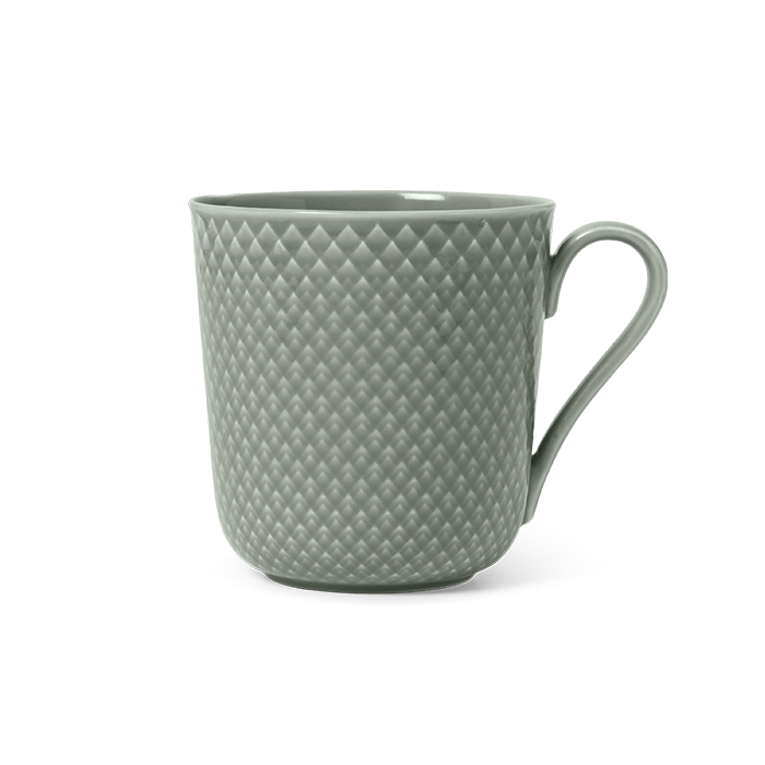 Lyngby Porcelæn Rhombe Earth Mug with Handle, 13.2 Oz