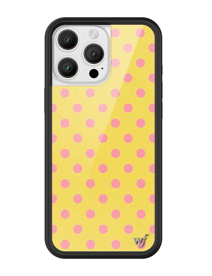 Wild Flower Polka Dot Yellow and Pink iPhone Case