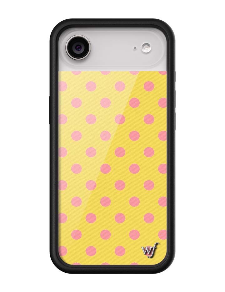 Wild Flower Polka Dot Yellow and Pink iPhone Case