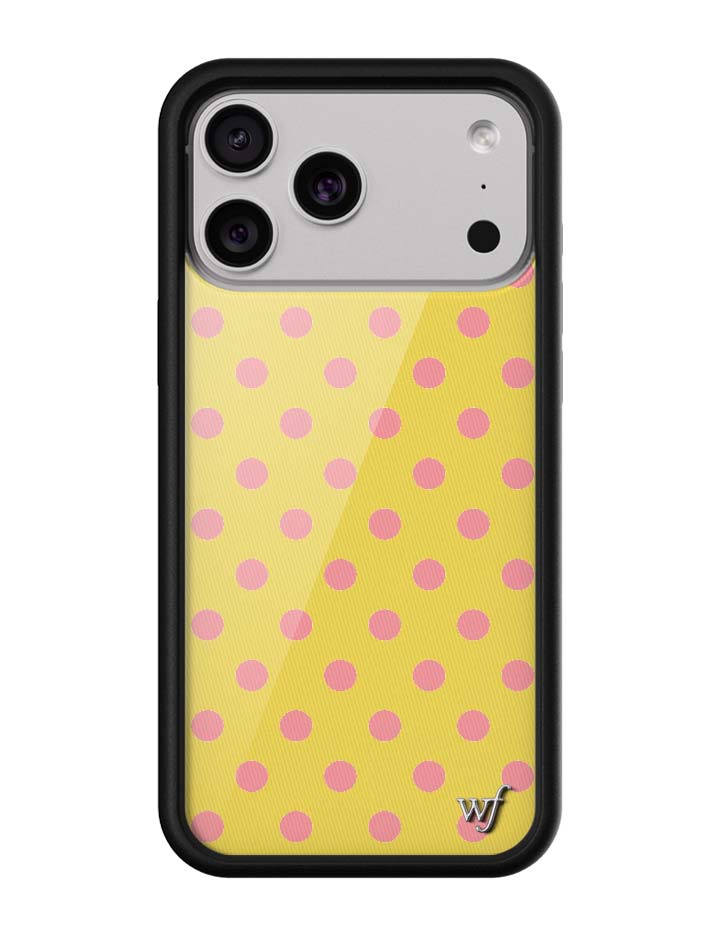 Wild Flower Polka Dot Yellow and Pink iPhone Case