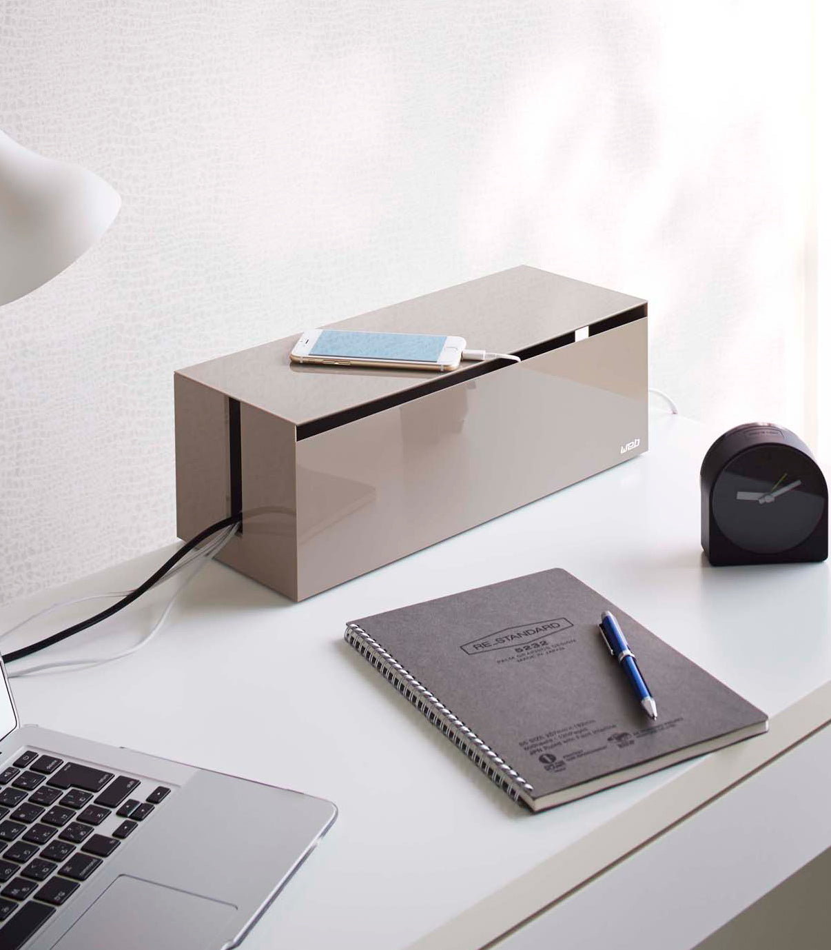Yamazaki Cable Management Box | Taupe