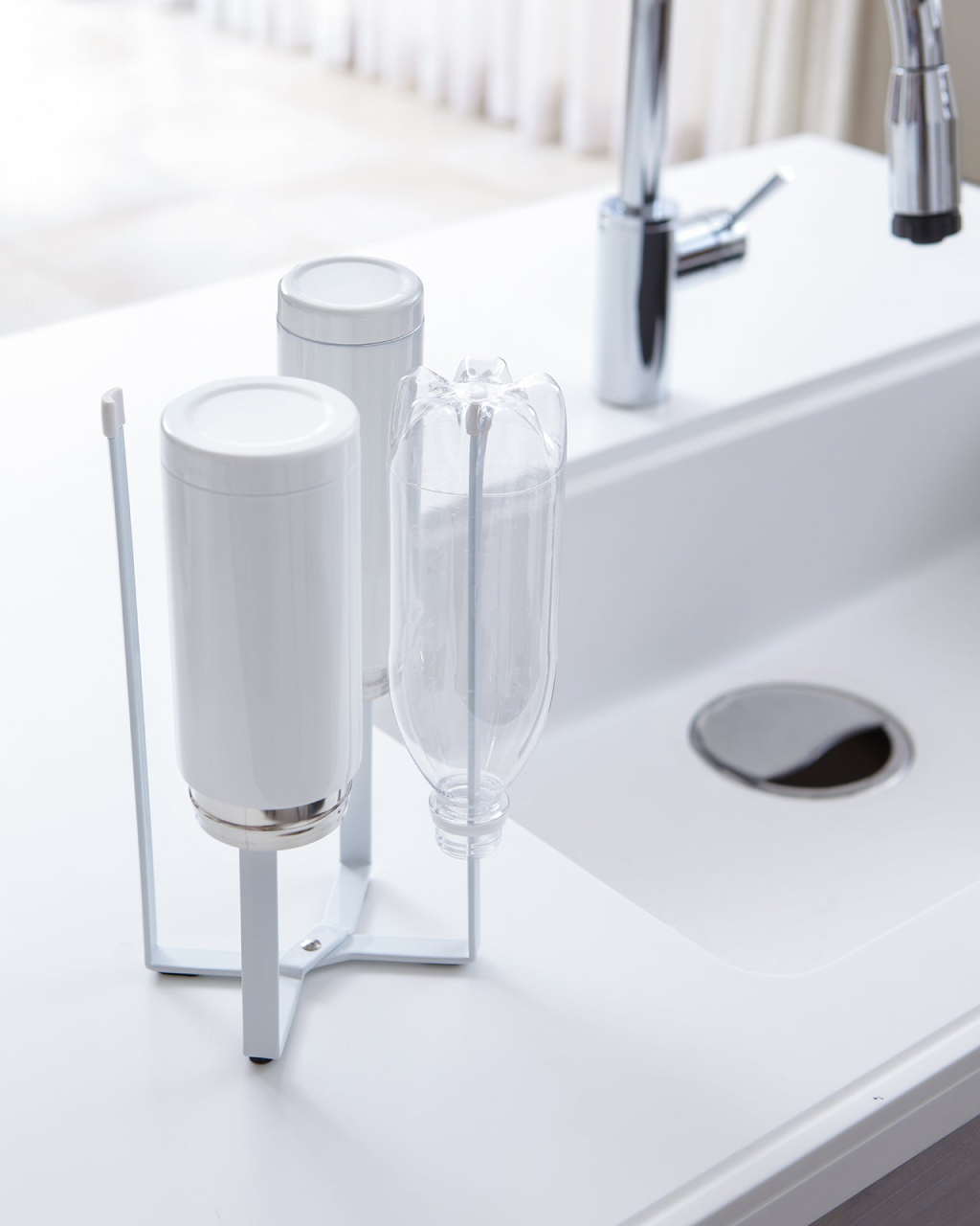 Yamazaki Home Collapsible Bottle Dryer | White