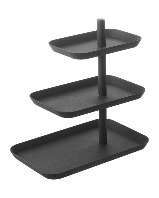 Yamazaki Home Three-Tier Display Tray | Black 