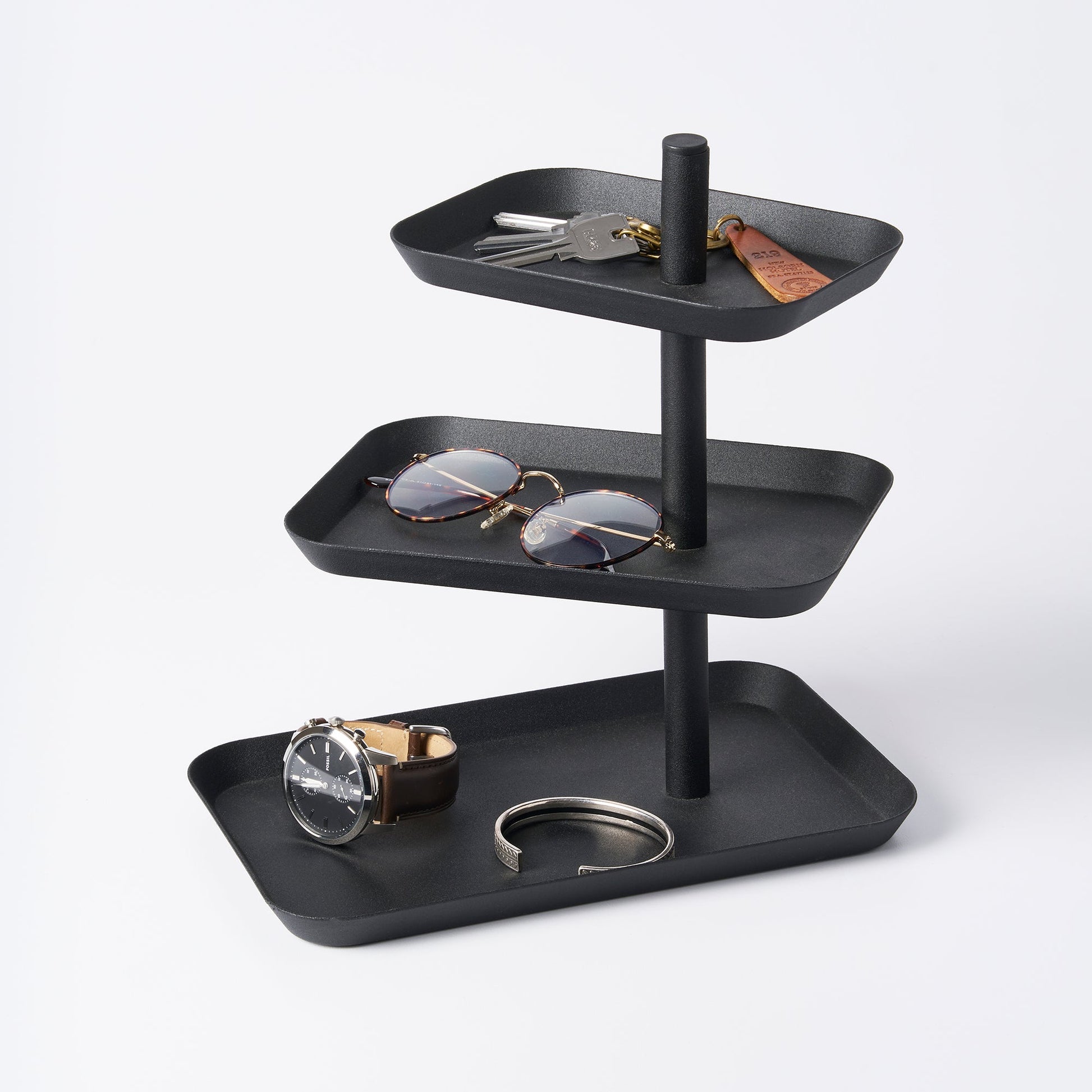Yamazaki Home Three-Tier Display Tray | Black 