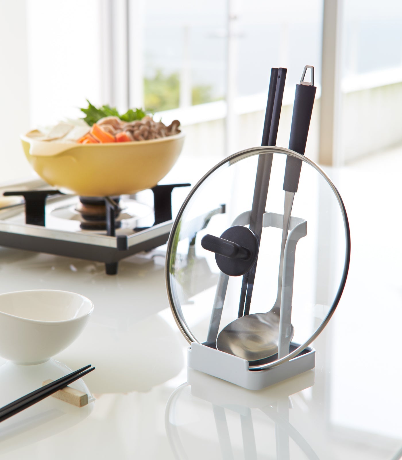 Yamazki Lid & Ladle Stand - Steel