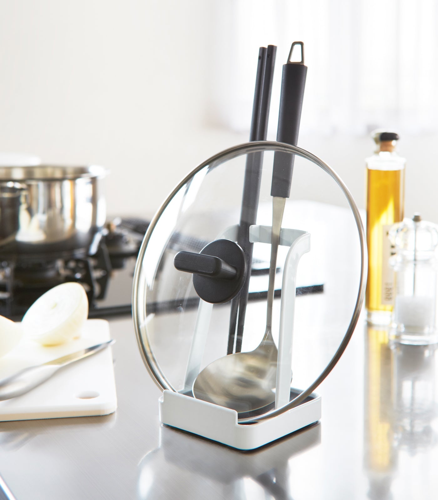 Yamazki Lid & Ladle Stand - Steel