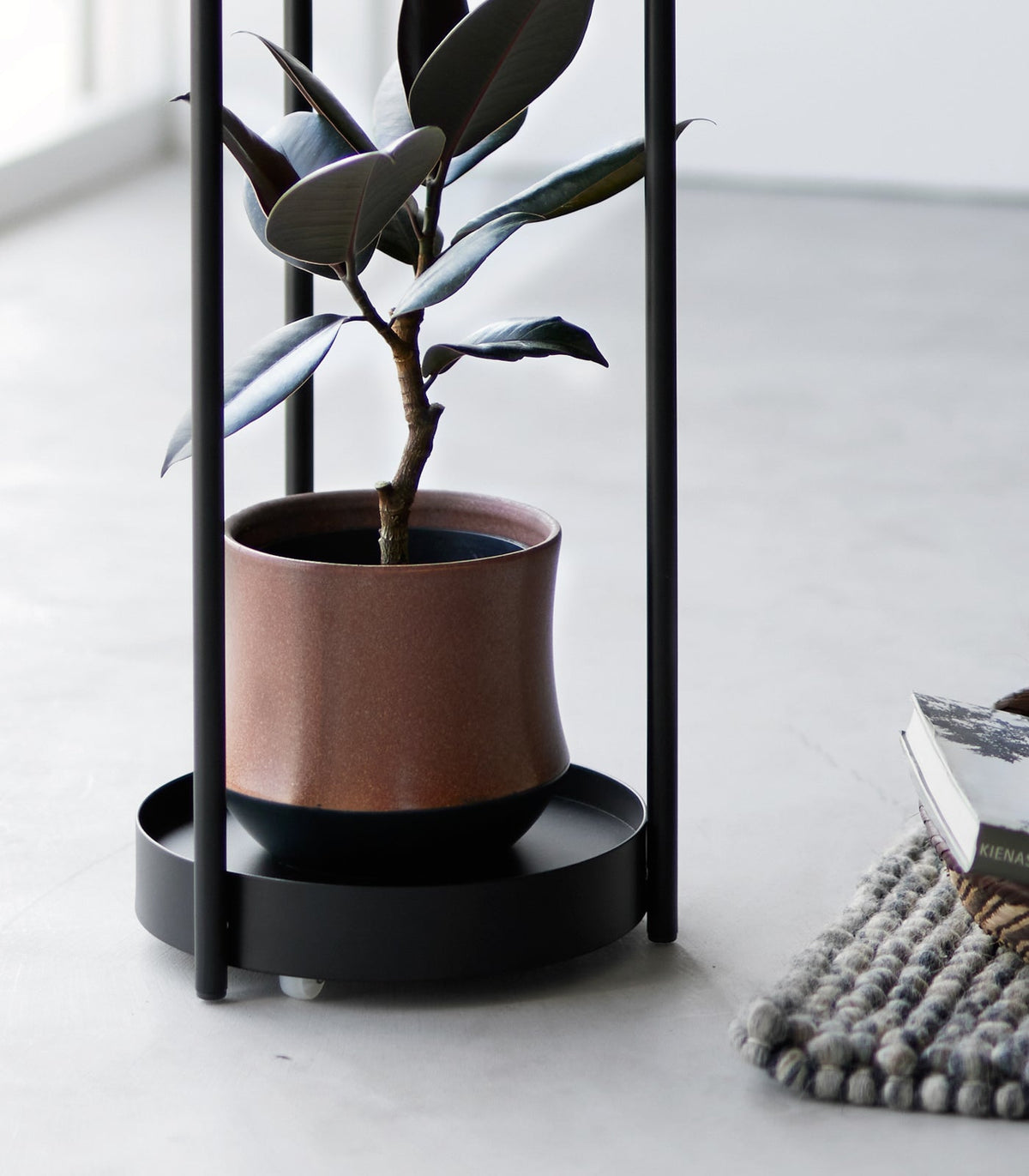Two-Tier Rolling Plant Stand (28" H)  - Steel