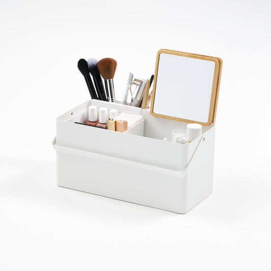 Yamazaki Home Makeup Organizer with Mirror