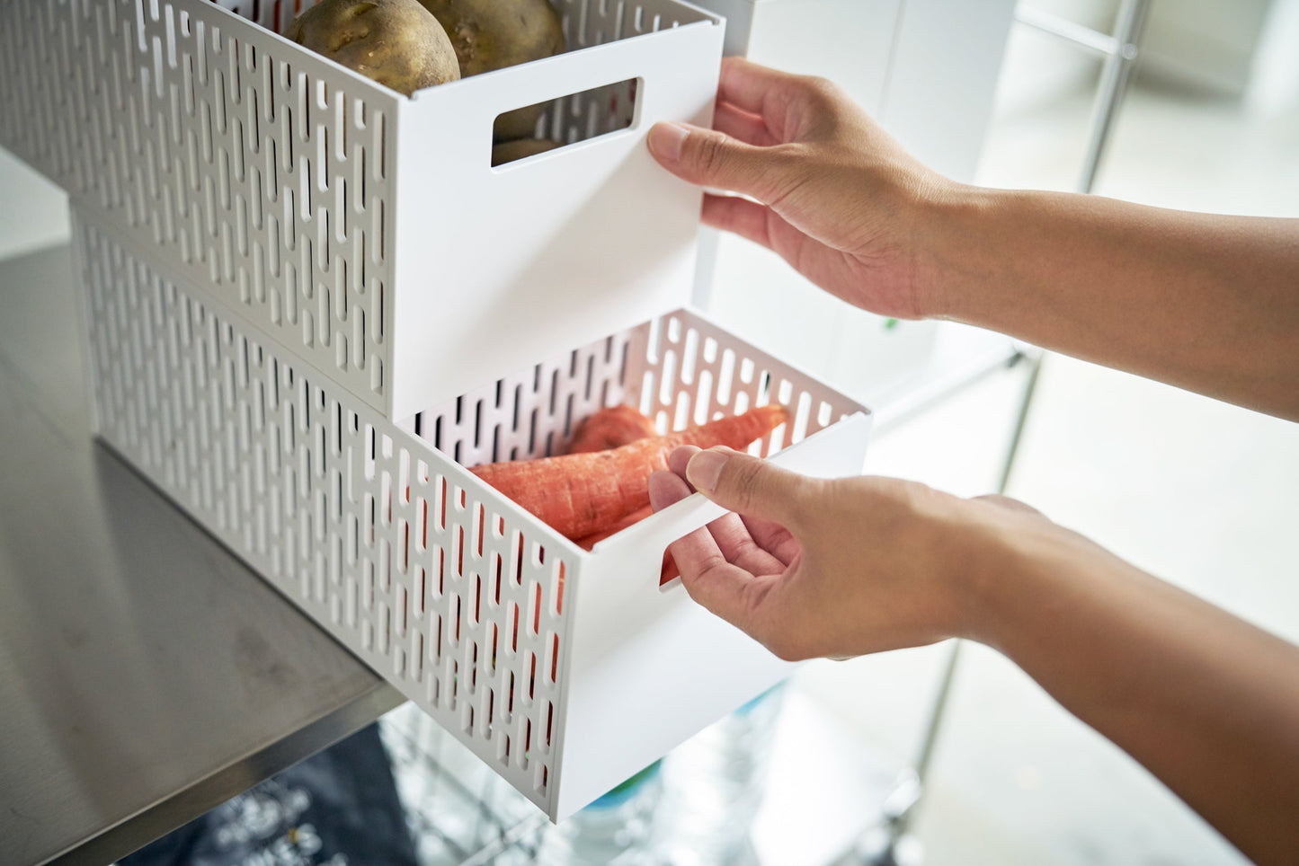 Yamazaki Home Stackable Vegetable Stocker