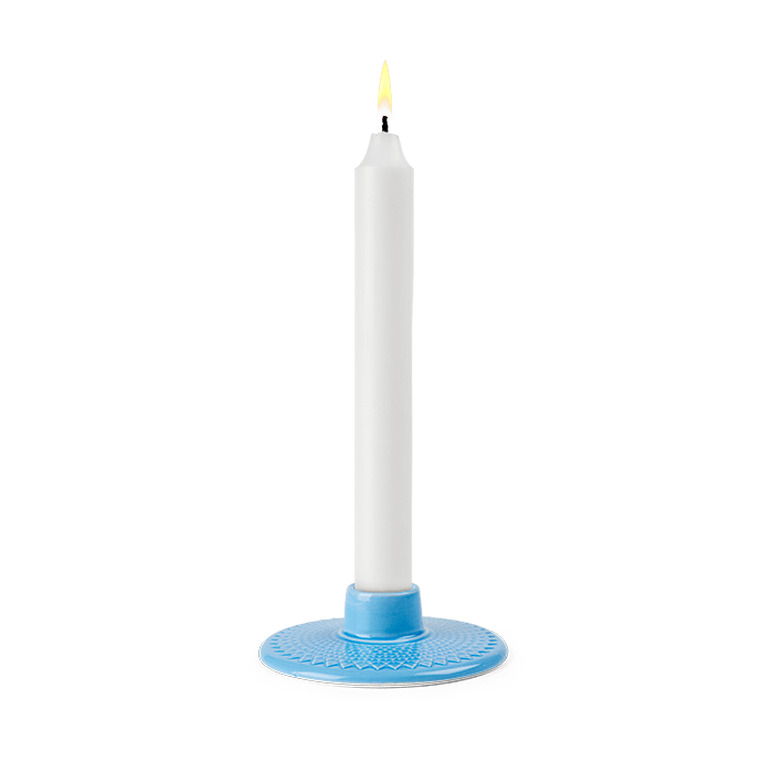 Lyngby Porcelæn Rhombe Color Candleholder, Ø: 4.1"